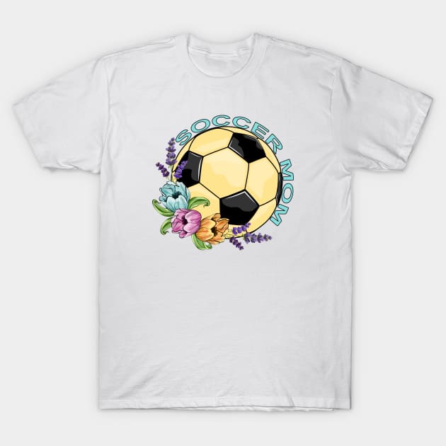 Soccer Mom - Floral Design T-Shirt by Designoholic